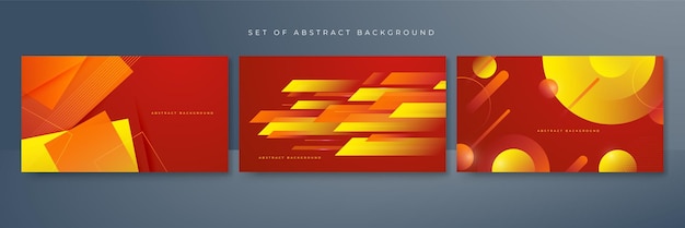 Modern abstract red and orange gradient background with bright contrast geometric shape and 3d dynamic element Vector illustration abstract graphic design banner pattern presentation web template