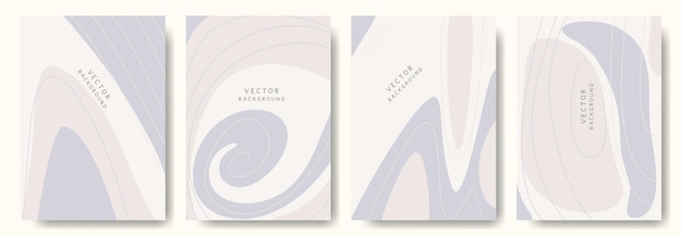 Modern abstract vector backgroundsminimal trendy style various shapes set up design templates