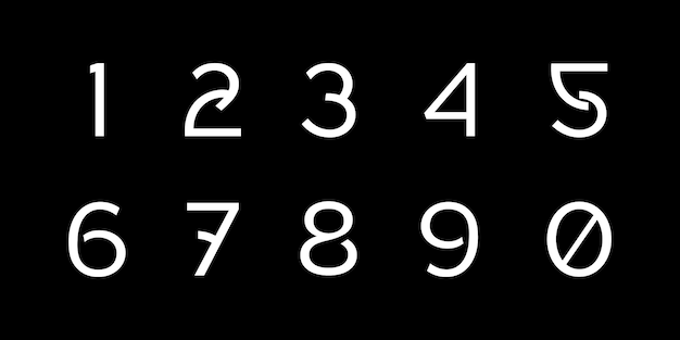 modern alphabet with numbers simple square letters of rough shapesultra bold font in modern brutal