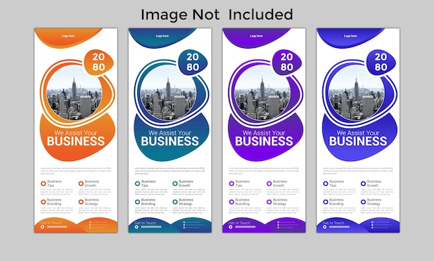 modern and creative business roll up or x banner design template vector file