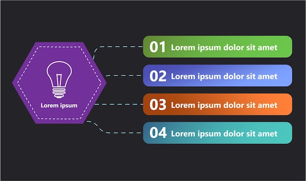 Modern and creative infographics made in the form of a vector template Bright colors and abstract design elements are used For use in presentations web design and reports Simple and clear