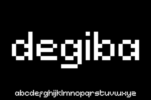 modern and futuristic alphabet font vector