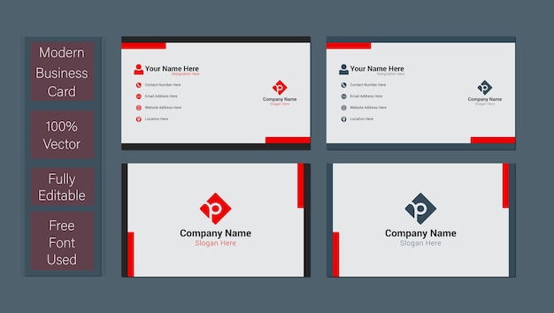 Modern and multiple business card design with vector