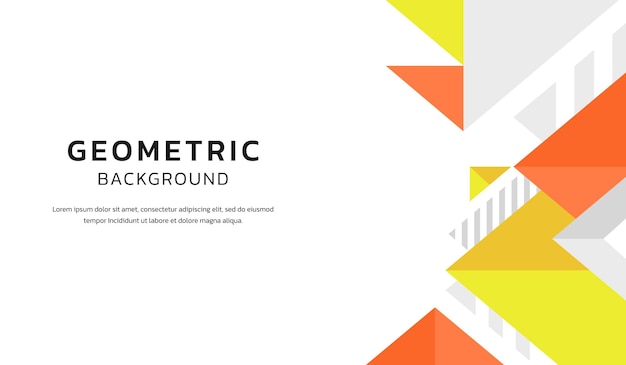 modern and simple background with abstract yellow and orange shapes vector