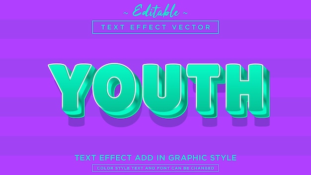 modern and unique color combination text effect style