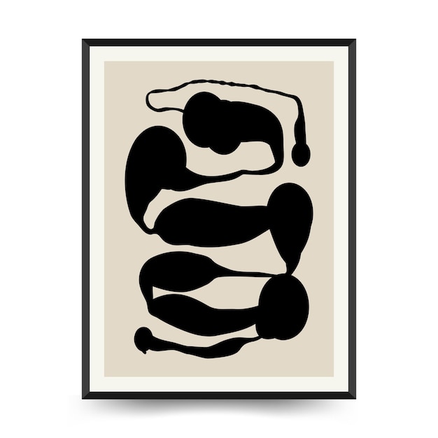 Modern Art Poster with body women and flower Matisse Abstract Set Aesthetic Modern Boho Decor