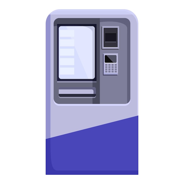 Modern atm machine displaying menu for banking operations