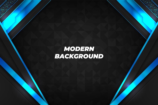 Modern background black and blue with element