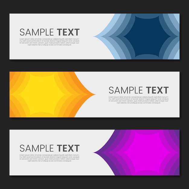 Modern Banner Design Vector Template