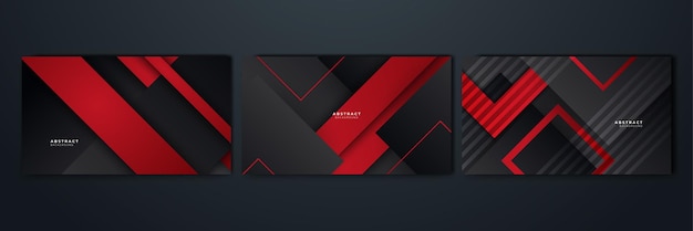 Modern black and red abstract background Abstract background with modern contrast color for presentation design flyer social media web tech banner Vector graphic design pattern web template