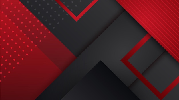 Modern black and red abstract background Abstract background with modern contrast color for presentation design flyer social media web tech banner Vector graphic design pattern web template
