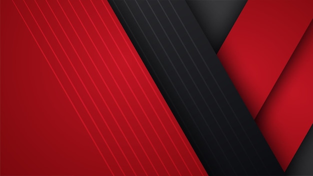 Modern black and red abstract background Abstract background with modern contrast color for presentation design flyer social media web tech banner Vector graphic design pattern web template