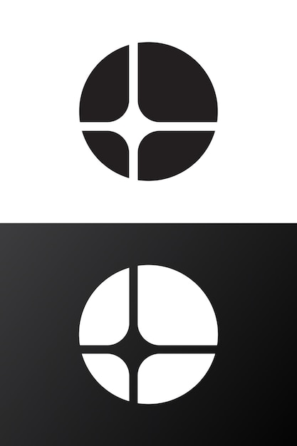 modern black and white logo