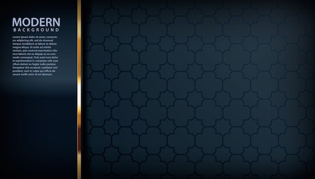 Modern black background with golden