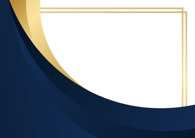 Modern blue and gold abstract background. Vector abstract graphic design banner pattern background template.