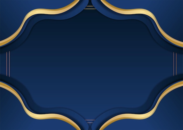 modern blue and gold abstract background. vector abstract graphic design banner pattern background template.