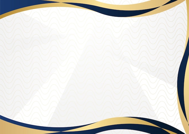 Modern blue and gold abstract background. Vector abstract graphic design banner pattern background template.