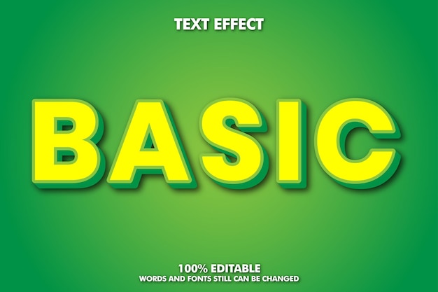 Modern bold 3d typography cartoon editable text effect