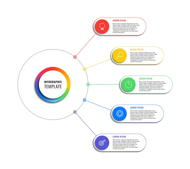 modern business infographics with realistic elements. corporate report template