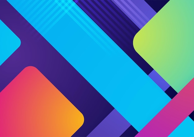 Modern colorful blue abstract geometric background Tech with square triangle circle and geometric shapes Vector abstract graphic design banner pattern background template