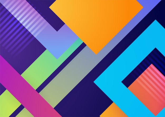 Modern colorful blue abstract geometric background Tech with square triangle circle and geometric shapes Vector abstract graphic design banner pattern background template