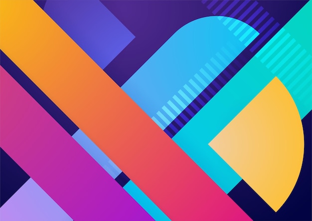 Modern colorful blue abstract geometric background Tech with square triangle circle and geometric shapes Vector abstract graphic design banner pattern background template