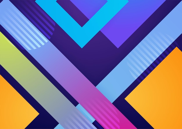 Modern colorful blue abstract geometric background Tech with square triangle circle and geometric shapes Vector abstract graphic design banner pattern background template