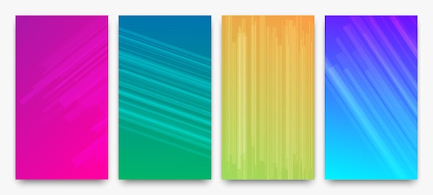 Modern colorful gradient background with lines