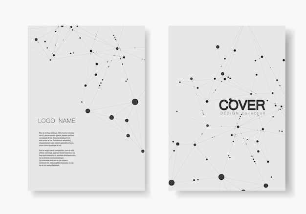 Modern cover brochure with technological 