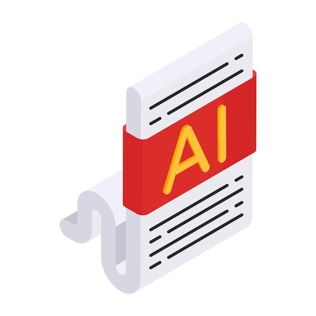 Modern design icon of ai file