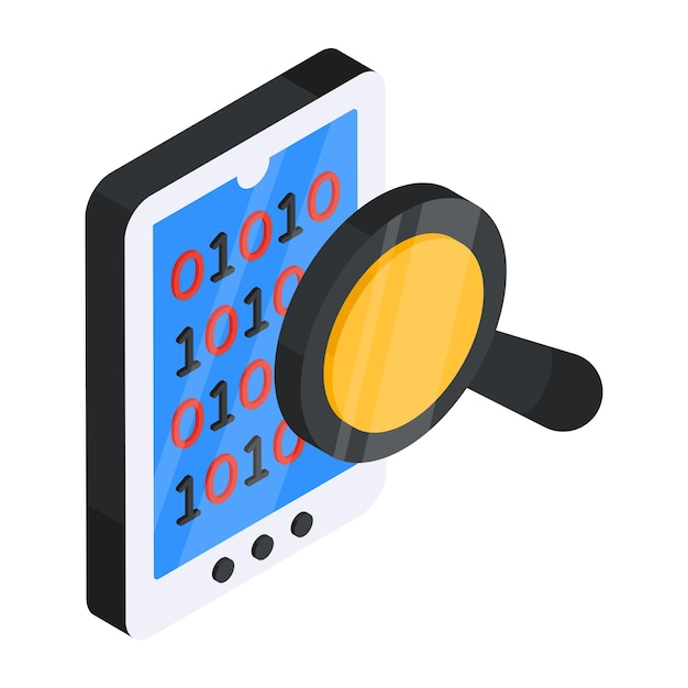 Modern design icon of binary data analytics