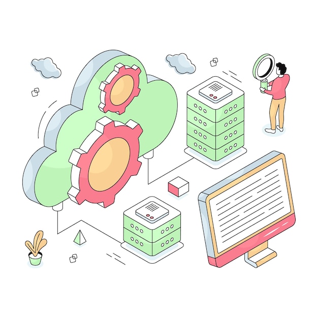 Modern design illustration of web speed optimization