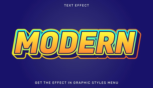 Modern editable text effect in 3d style