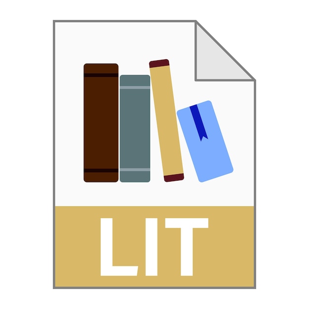 modern flat design of lit file icon for web simple style