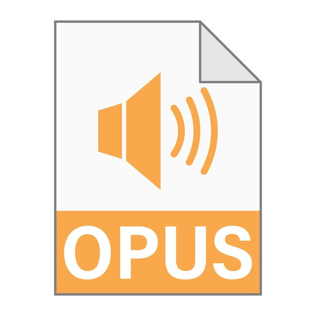 Modern flat design of OPUS file icon for web Simple style