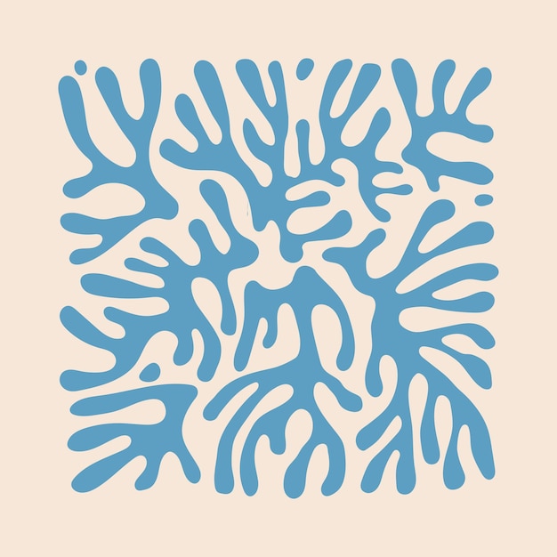 Modern Floral abstract trendy Matisse minimal style
