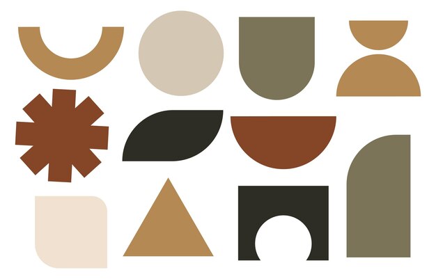 Modern Geometric Abstract Bauhaus Collection Set
