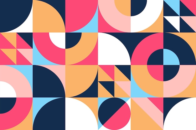 Modern Geometric Bauhaus Pattern Background Simple Design