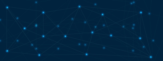 Modern gradient blue network science flowing futuristic technology concept Vector illustration