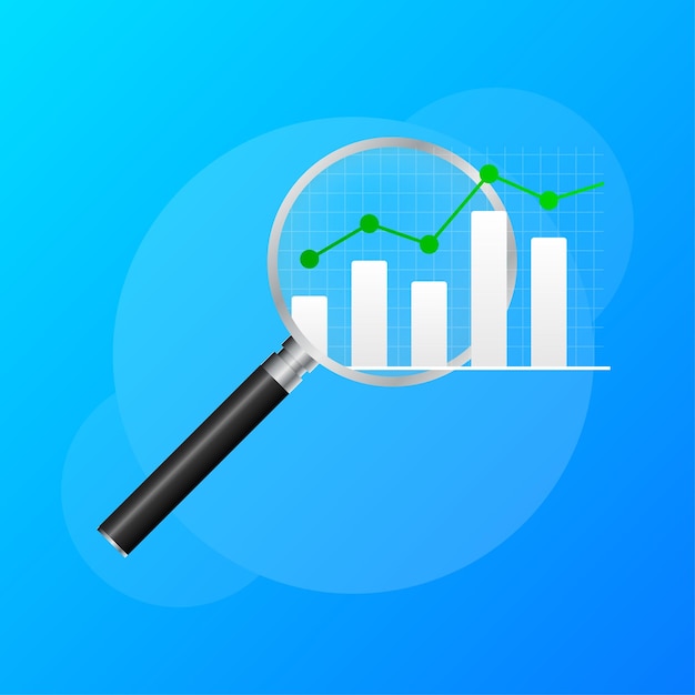 Modern icon for concept design Chart concept Flat vector illustration