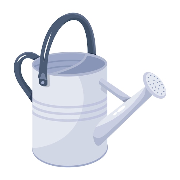 modern isometric icon of watering can gardening accessory