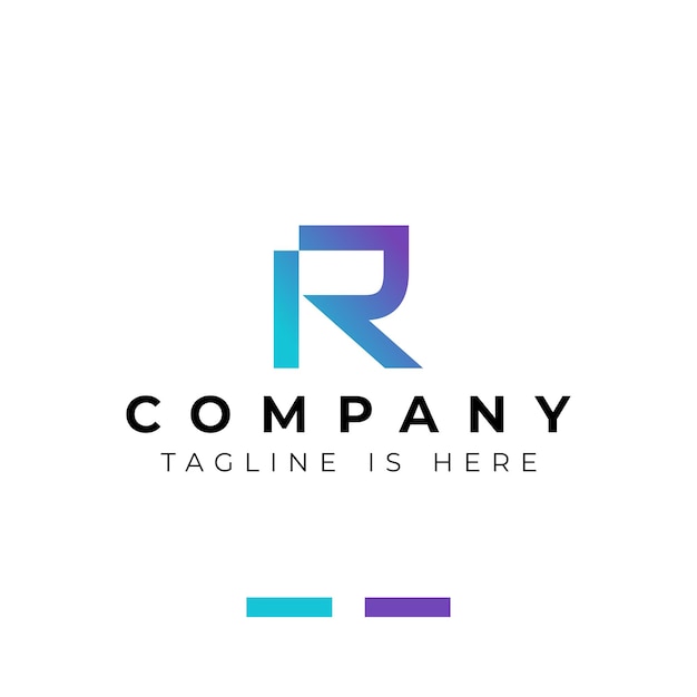 modern letter r logo design logo template