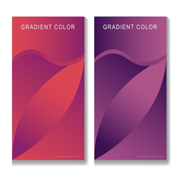 Modern magenta purple gradient color set background template