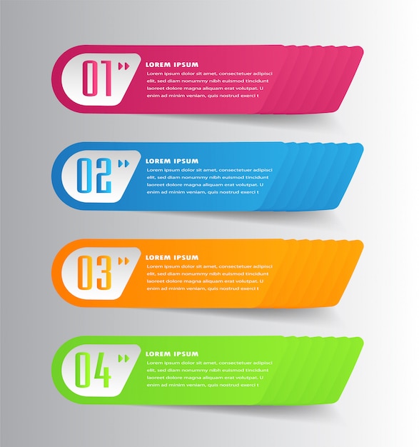 modern paper text box template, banner Infographic