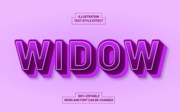 Modern Purple  Bold Text Style Effect 