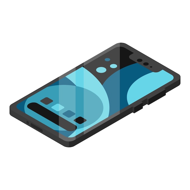 Modern smart phone icon Isometric of modern smart phone vector icon for web design isolated on white background