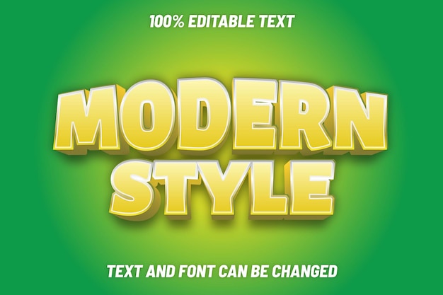 Modern Style Editable Text Effect Modern Style