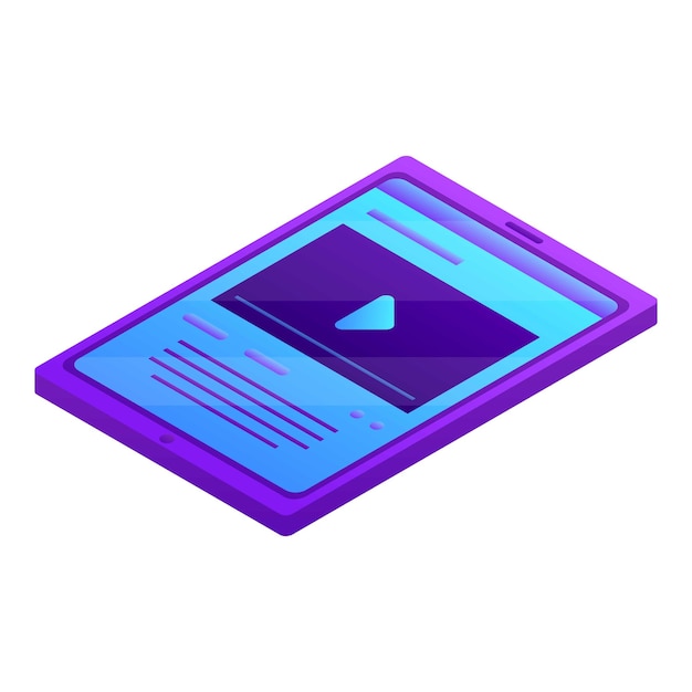 modern tablet icon isometric of modern tablet vector icon for web design isolated on white background