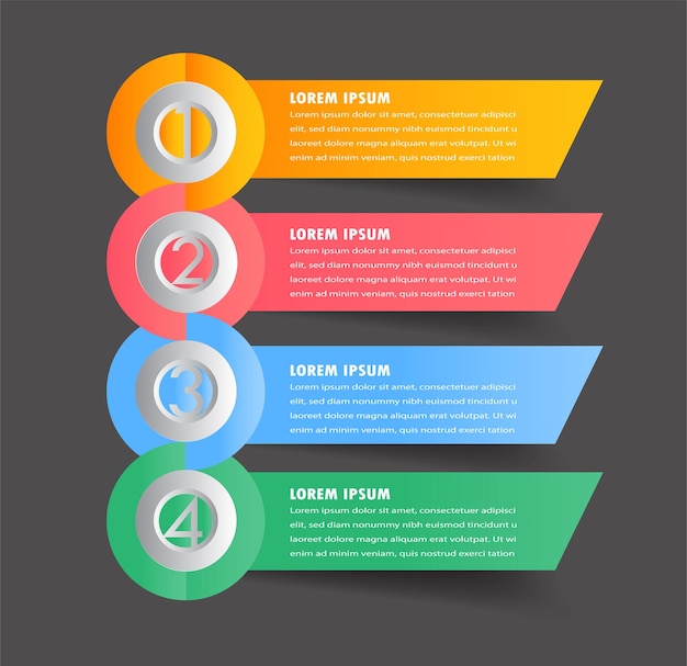 modern text box template infographics banner