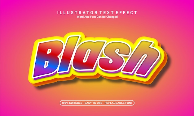 Modern text effect design, blash